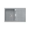 Quadron OWEN 111 GraniteQ zlewozmywak z syfonem Push 2 Open 1-komorowy z/o (760x500x215; kom. 330x430) silver stone / elementy stalowe HQO7650U5BS